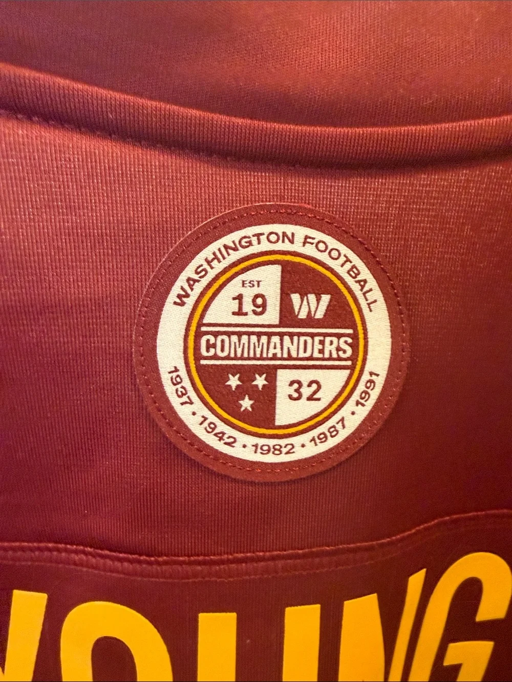 NFL Washington Commanders Burgundy & Gold #99 Jersey - Picture 4 of 6
